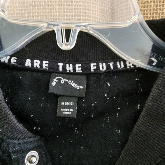 We Are The Future Black cotton snap-up long-sleeved shirt 8/10 in good worn cond - Picture 3 of 6